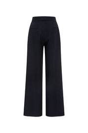 Milo Braid-Trim Trousers — Black