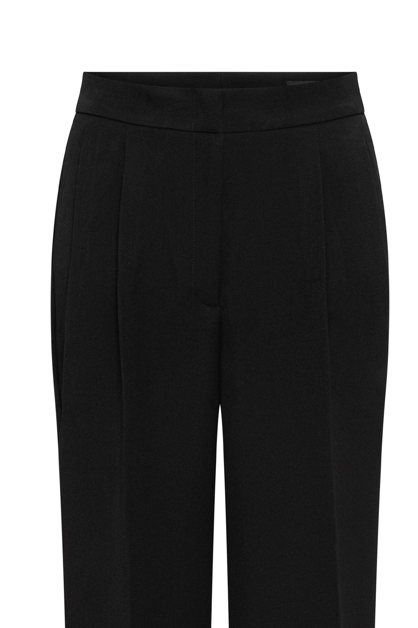 Black pleated trousers - detail zoom