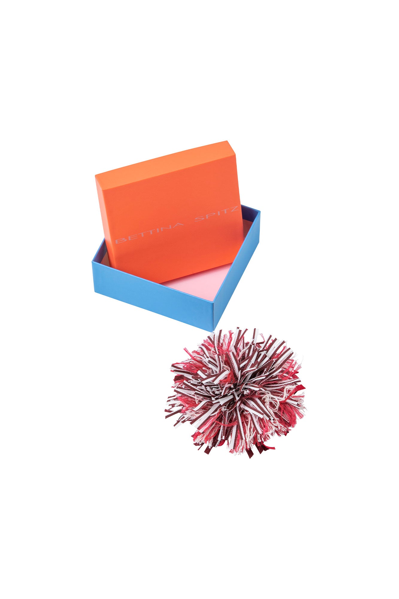 Red Pompom Brooch
