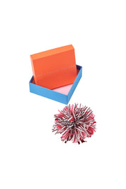 Red Pompom Brooch