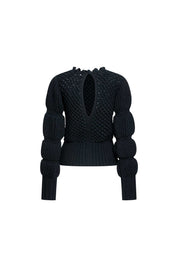 Black Bubble Knit Sweater