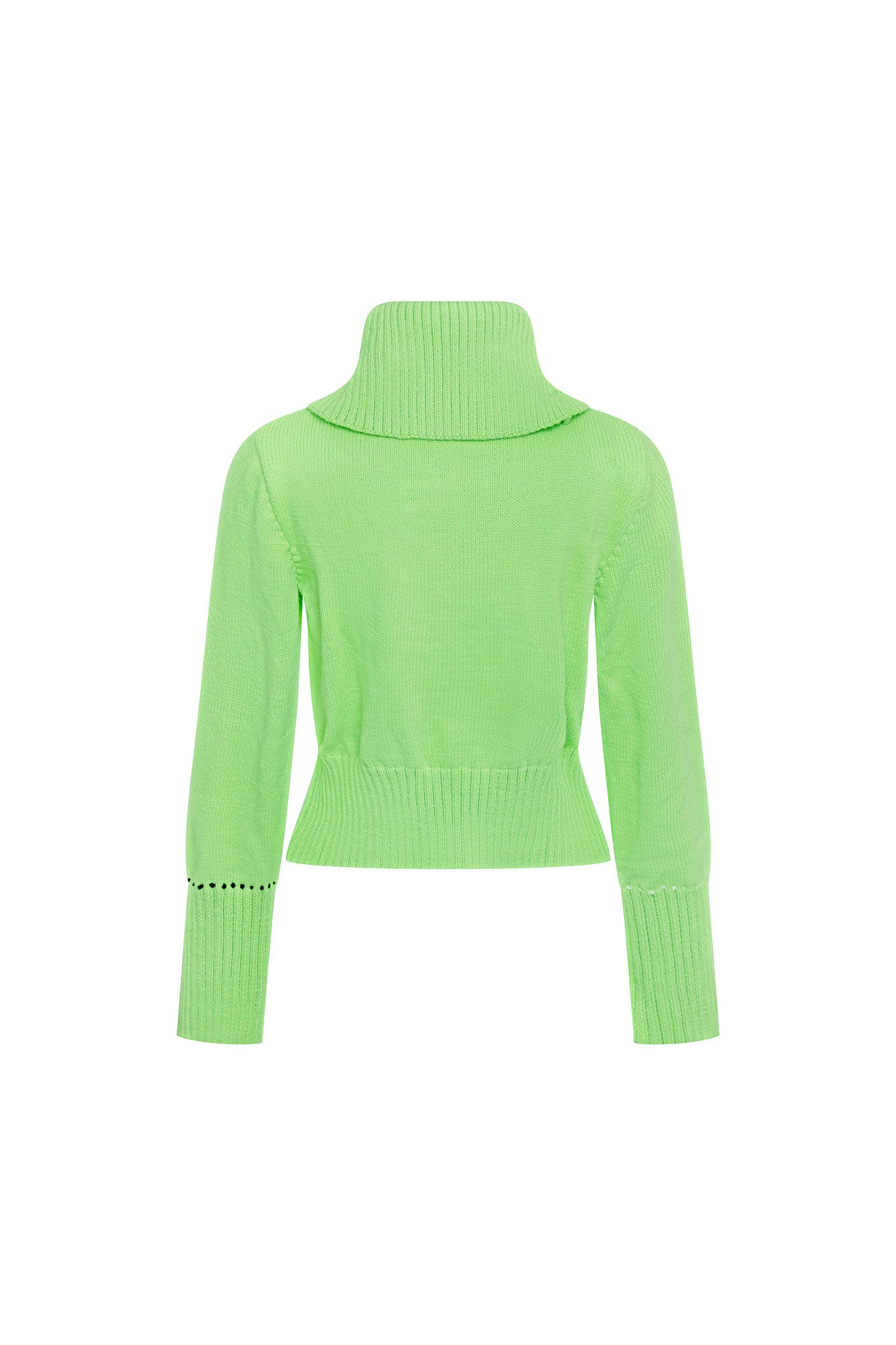 Lime Green Knit Zip Jacket