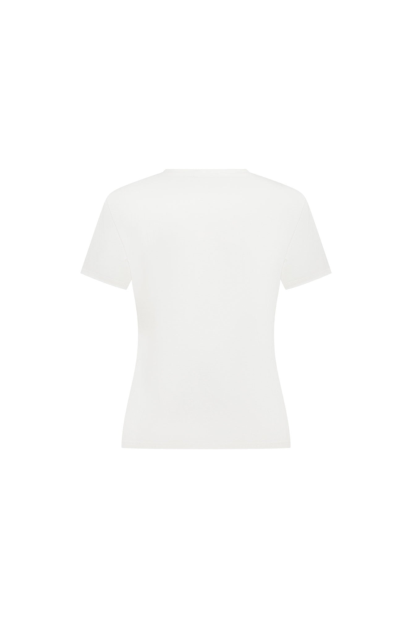 Ivory Art Print T-Shirt with Sequin Embellishment