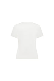 Ivory Art Print T-Shirt with Sequin Embellishment