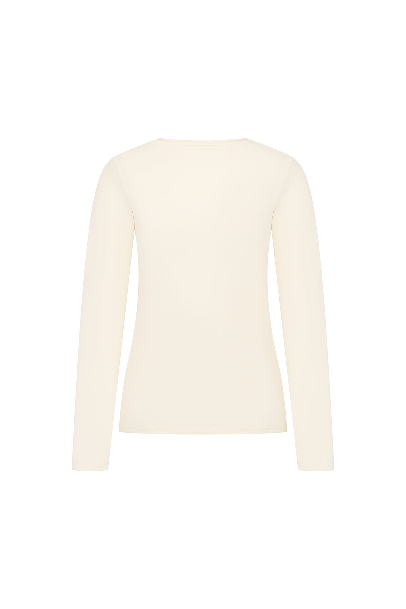 The V-Neck Long Sleeve Top — Ivory