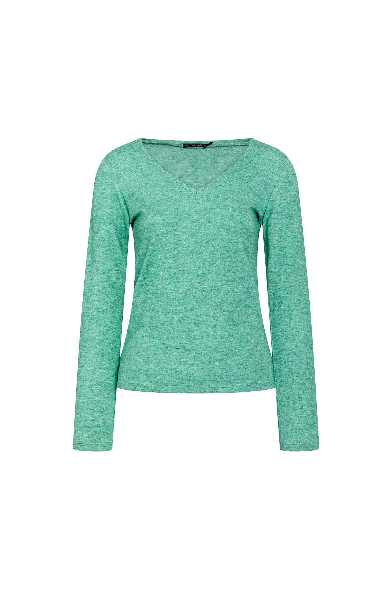 Apple Green V-Neck Long-Sleeve Top