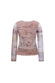 The Carlota — Landscape Print Mesh Top