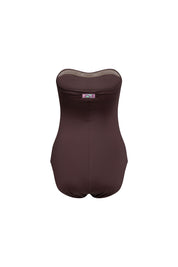 Brown One-Piece Swimsuit