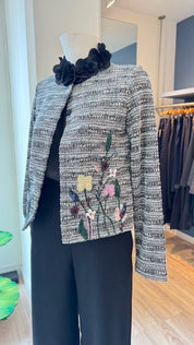 Tweed Jacket with Beaded Embroidery