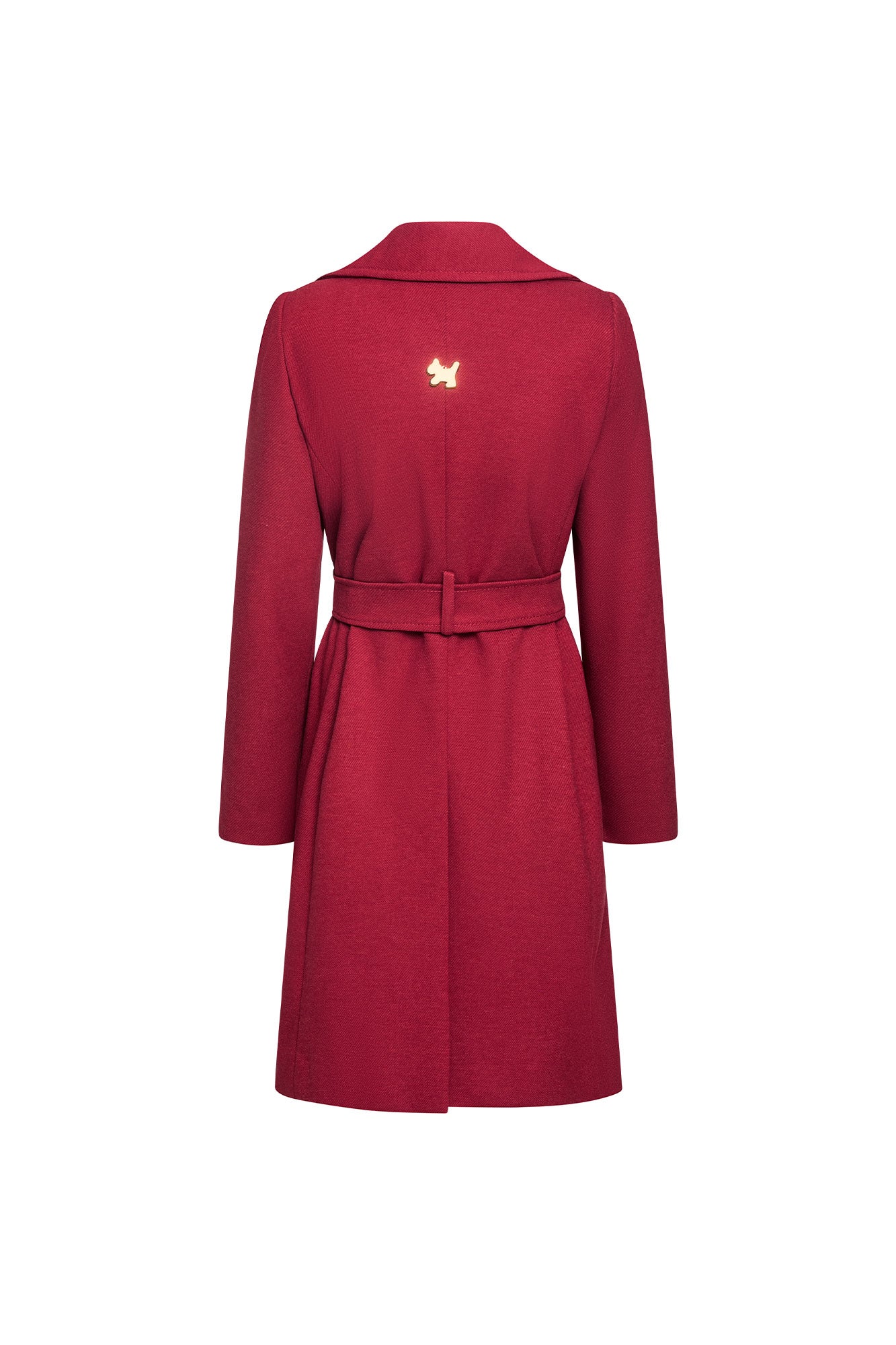 Red Signature Wrap Coat