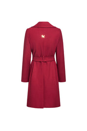 Red Signature Wrap Coat