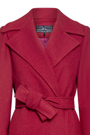 Red Signature Wrap Coat