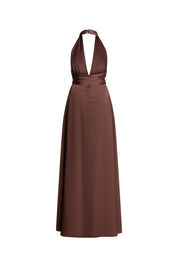 Chocolate Maxi Dress Halter