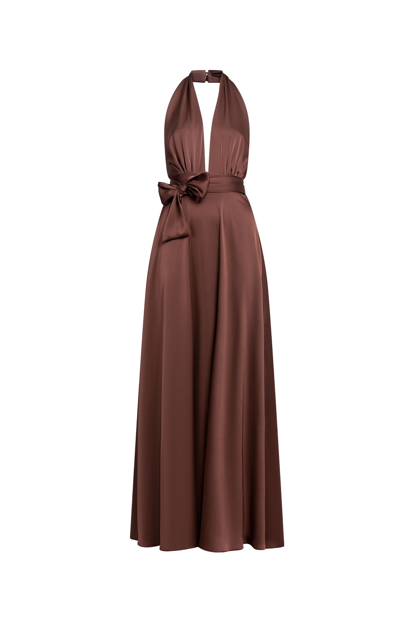 bettina satin halter maxi dress Bettina Satin Halter Maxi Dress