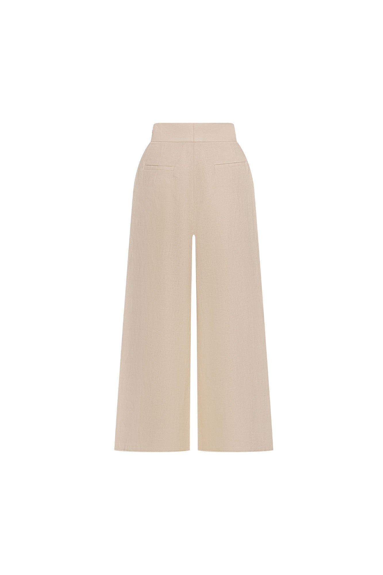 Sand Wide-Leg Linen Culottes
