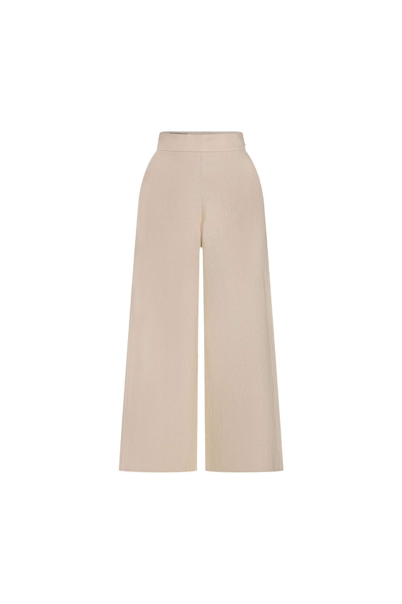 Sand Wide-Leg Linen Culottes